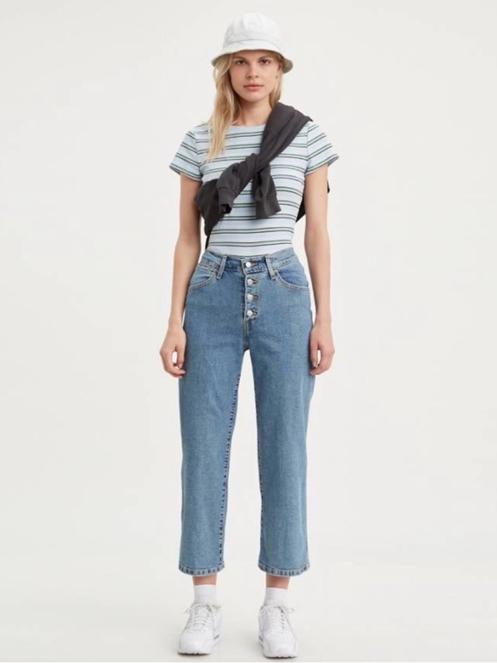 Levi’s Mile High Cropped Wide Leg Jeans